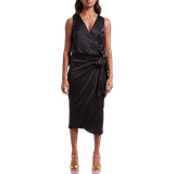 Elastane/Lycra/Spandex Dresses Never Fully Women's Vienna Satin Wrap Dress