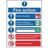 Workplace Signs on sale Safety Sign Fire Action Symbol A5 FR099A5