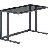Gaming Accessories Alphason Rectangular Desk with Black Glass & Steel Top and Grey Frame Air 1200 x 600 x 770 mm
