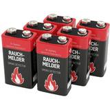 Ansmann Batteries Batteries & Chargers Ansmann Rauchmelderbatterie 9 V PP3 battery Alkali-manganese 9 V 6 pc(s)