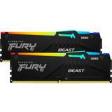 16 GB - DDR5 RAM Memory Kingston FURY Beast Black RGB DDR5 5600MHz 2 x 16GB (KF556C36BBEAK2-16)