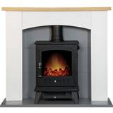 Adam Electric Fireplaces Adam Huxley Electric Stove Suite-White and Grey