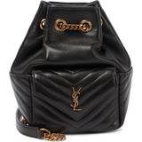 Black Bucket Bags Saint Laurent Joe Mini Leather Bucket Bag Black/Bronze