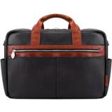 McKlein USA 19102 17 in. U Series Southport Leather Two-Tone Dual-Compartment Laptop & Tablet Briefcase, Black