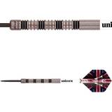 Unicorn Unisex 90% tung 21G dart set, James Wade, Premier, 90/70% volfram, stålspets och mjuk spets, 18 g till 24 g, silver/gul