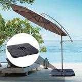 Black Parasols & Accessories OutSunny 4pc Water For Fillable Cantilever Parasol Umberella Base