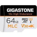 High endurance sd card Gigastone [10x High Endurance] Industrial 64GB MLC Micro SD Card, 4K Video Recording, Security Cam, Dash Cam, Surveillance Compatible 100MB/s, U3