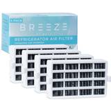 Breeze by MAYA Replacement Whirlpool W10311524 Refrigerator Air Filter 4pk BAF401