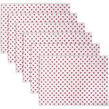 Design Imports CAMZ37343 Lil Hearts Ribbed Place Mat Red, Black
