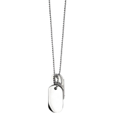 Fred Bennett Double Oval Dog Tag Pendant - Silver