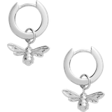Olivia Burton Lucky Bee Charm Huggie Earrings - Silver