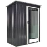 Black Outbuildings OutSunny 5 x 3ft Garden Storage Shed Sliding Door