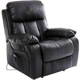 Massage Chairs Chester Heated Leather Massage Recliner Chair Black