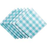 Cloth Napkins on sale DII Checkers Set Aqua Cloth Napkin Blue (50.8x50.8cm)