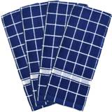 Design Imports Dii Nautical Windowpane Terry Dishtowel Dishcloth Blue