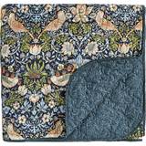 Cotton Bedspreads William Morris & Co. Strawberry Thief Bedspread Blue