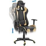 Beliani Gaming Chair Black and Gold KNIGHT