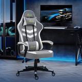 White Gaming Chairs Vinsetto Racing Gaming Chair with Lumbar Support, white