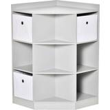 Grey Bookcases Kid's Room Homcom Kids Storage Cabinet Corner