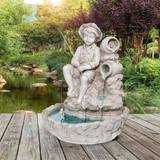 Design Toscano Little Fisherman the Fishin' Hole Sculptural Fountain
