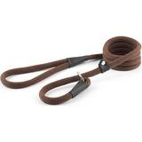 Ancol Nylon Deluxe Rope Slip Lead Brown