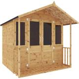 Wood Outbuildings Mercia Garden Products Traditional Double Door Summerhouse including Veranda with Assembly (Building Area )