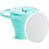 Baby Food Containers & Milk Powder Dispensers Munchkin C’est Silicone! Collapsible Snack Catcher with Lid, Mint Toddler Food Cup