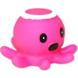 Wooden Toys Bath Toys Magni Bath Animal With Light Squid Pink