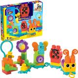 Mega Construx Blocks Mega Construx BLOKS Sensory Toys for Toddlers, Move 'n Groove Caterpillar with Building Blocks and Pull String for Movement for Ages 1-3