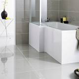 Bathtub Screens & Front Panels Ceramica Shaped Shower Bath End Panel Modern Bathroom White Gloss mdf 680x540mm