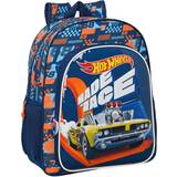 Hot Wheels School Bag Speed club Orange Navy Blue (32 x 38 x 12 cm)