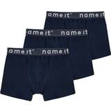 Blue Boxer Shorts Children's Clothing Name It Basic Boxer Shorts 3-pack - Dark Sapphire (13208836)