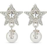 Jimmy Choo Star Earrings - Silver/Transparent/Pearl