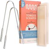 Tongue Scrapers Mastermedi Tongue Scraper with Travel Case 2-pack