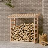 Firewood Baskets vidaXL Firewood Rack 108x64.5x110 cm Solid Wood Pine