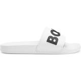 Hugo Boss Slippers & Sandals HUGO BOSS Made In Italy with Raised Contrast Logo - White