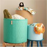 Green Storage Baskets Kid's Room Tutti Bambini Pack of 3 Run Wild Felt Nursery Storage Baskets-Green/Brown/Blue