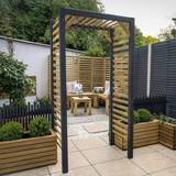 Trellises Forest Garden Contemporary Slatted Arch 3'8