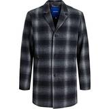Brown - Men Coats Jack & Jones Check Single-Breasted Coat