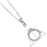 Harry Potter Deathly Hallows Necklace - Silver/Transparent