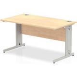 Desk Divider Screens Impulse 1400 800mm Straight Desk Maple Top