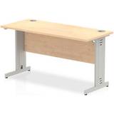 Desk Divider Screens Impulse 1400 600mm Straight Desk Maple Top