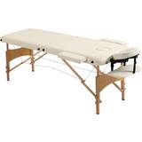 Massage Tables & Accessories Homcom Portable Massage Bed Folding Spa Beauty Massage Table Cream