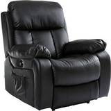 Massage Chairs Chester Electric Heated Leather Massage Recliner Armchair Black