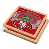 YouTheFan NFL San Francisco 49ers 3D StadiumViews Coaster 2pcs