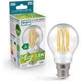 Classic LED Lamps Crompton Lamps Ultra-Efficient LED GLS 3.8W B22 A-Class Warm White Clear (60W Eqv)