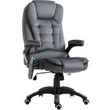 Massage Chairs Vinsetto Massage Office Chair Recliner Ergonomic Gaming Heated Padded Swivel Grey