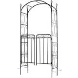 OutSunny Decorative Arch Garden Arbor with Gate