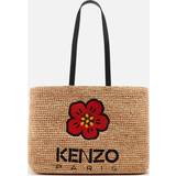 Kenzo Totes & Shopping Bags Kenzo Logo-AppliquÃ©d Large Raffia Tote Bag