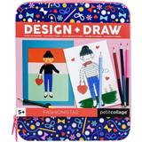 Wooden Toys Colouring Books Petitcollage Design & Draw Fashionistas